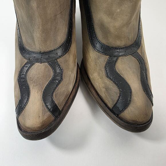 Free People Woman’s Western Camel Sand Genuine Leather Ankle Boots US 8.5 39 - Picture 4 of 12